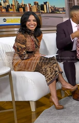 Dr. Tara Narula's animal print sheath dress on Good Morning America