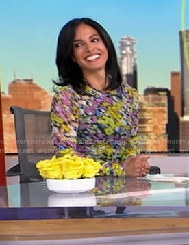 Dr. Tara Narula's floral print mesh dress on Good Morning America