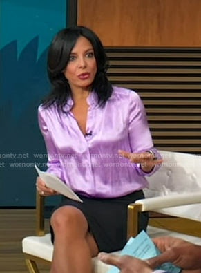 Dr. Tara Narula's lilac blouse on Good Morning America