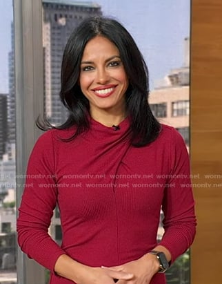 Dr. Tara Narula's red cross front dress on Good Morning America