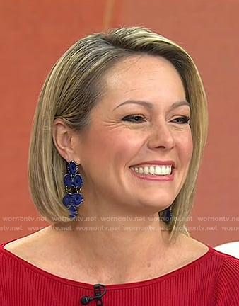 Dylan's navy statement earrings on Today