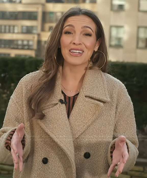 Emily's teddy coat on Access Hollywood