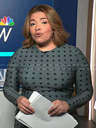 Gilma's blue polka dot dress on NBC News Daily