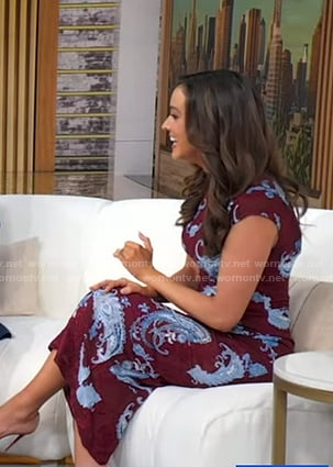 Hanna Battah's red paisley print dress on Good Morning America