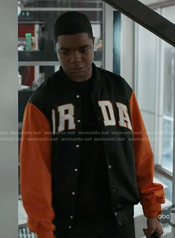 Harry's black and orange varsity jacket on 9-1-1