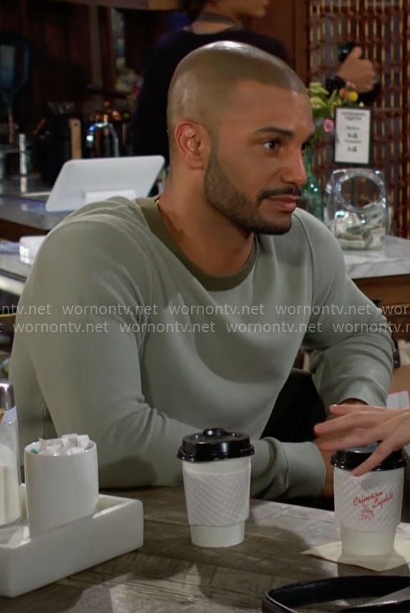 Holden's green sweater on The Young and the Restless