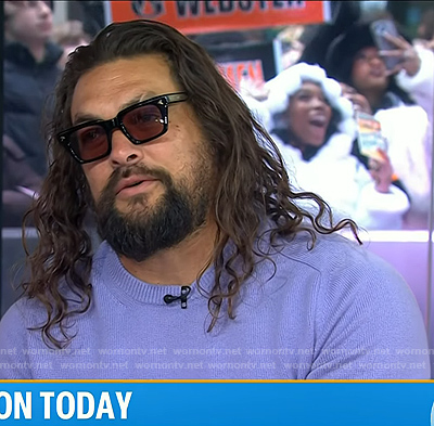 Jason Momoa's blue knit sweater on Today