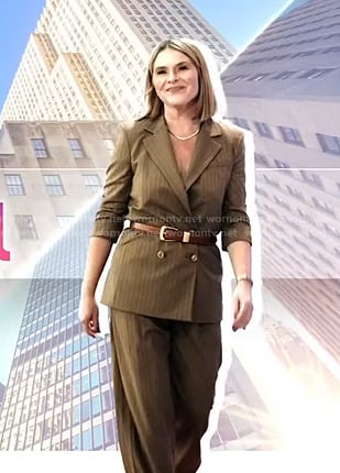 Jenna's brown stripe opening scene suit on Today