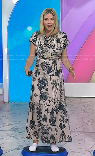 Jenna's floral print cowl neck maxi dress on Today