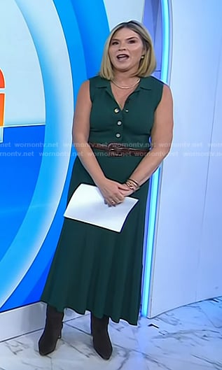 Jenna's green sleeveless knit dress on Today