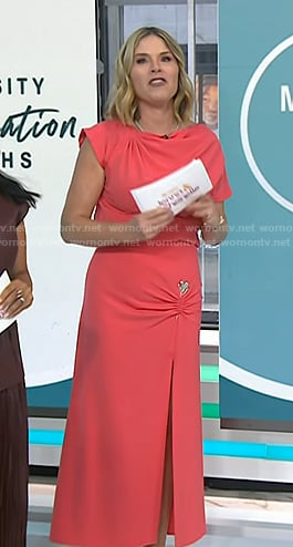 Jenna's pink slit dress on Today
