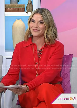Jenna's red polo sweater on Today