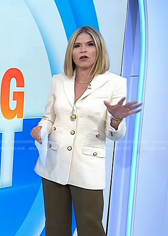 Jenna's white textured blazer on Today