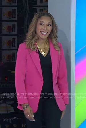 Kassandra Fleming Hayes's pink blazer on Today