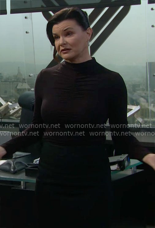 Katie's ruched front top on The Bold and the Beautiful