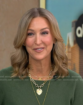 Lara's heart chain necklace on Good Morning America