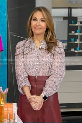 Lori's print ruffle blouse on Good Morning America