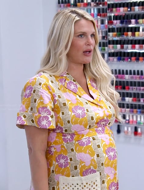 Madison's floral print shirtdress on Southern Charm