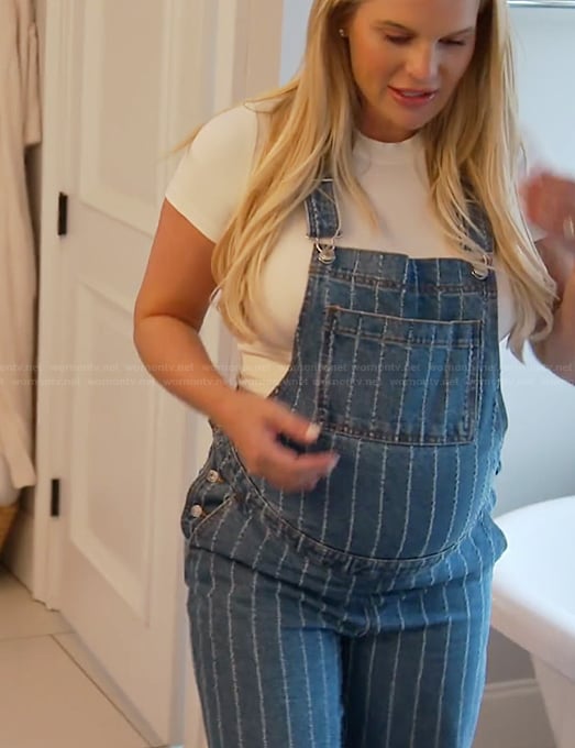 Madison's striped denim overalls on Southern Charm