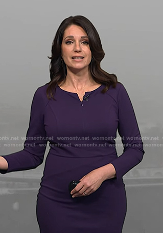 Maria's purple half-zip sheath dress on Today