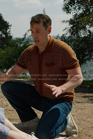 Martin's brown striped knit shirt on 9-1-1