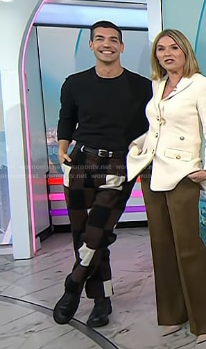 Matt Rogers's patchwork corduroy pants on Today
