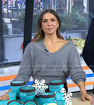 Melissa's grey v-neck sweater on Today