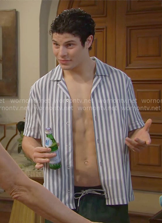 RJ's striped shirt on The Bold and the Beautiful