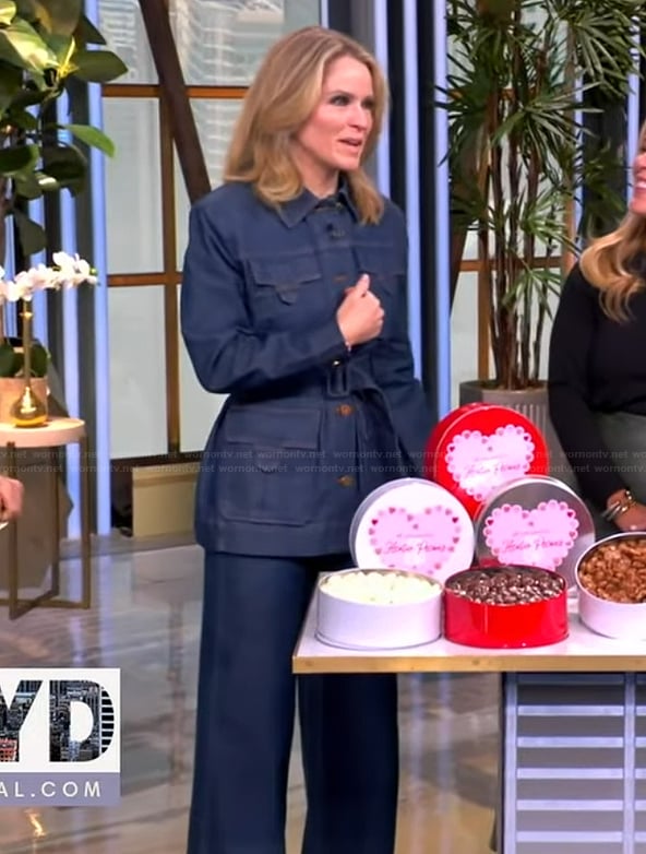 Sara's denim belted jacket on The View
