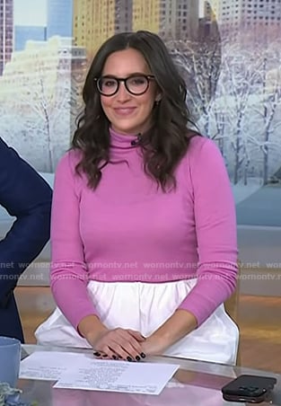 Savannah's pink turtleneck top on Today