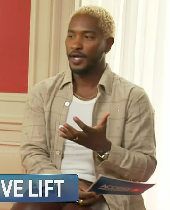 Scott's check print shirt on Access Hollywood
