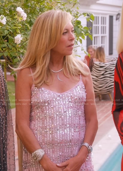 Sutton's pink sequin mini dress on The Real Housewives of Beverly Hills