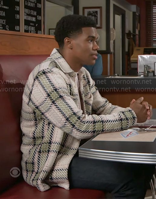 Tyrell's plaid overshirt on Beyond the Gates
