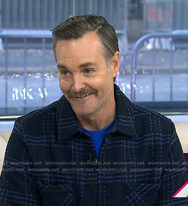 Will Forte's navy plaid jacket on Today