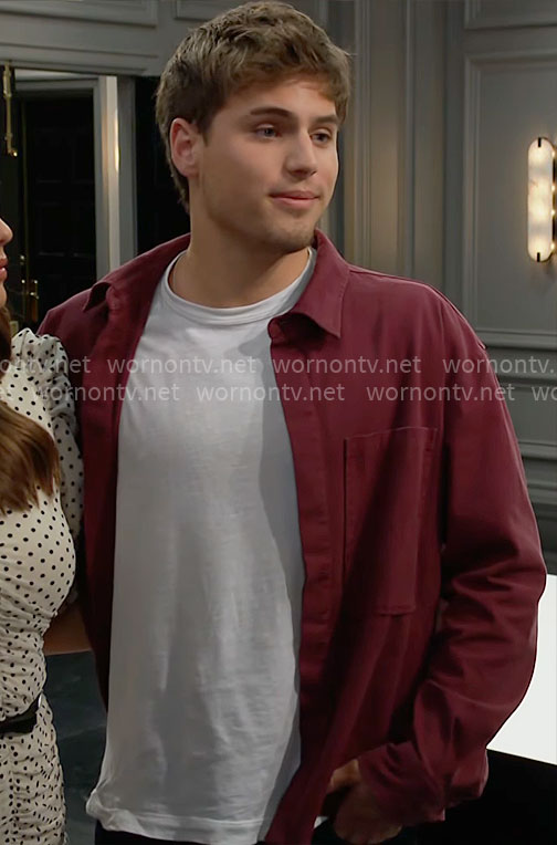 Will's red overshirt on The Bold and the Beautiful
