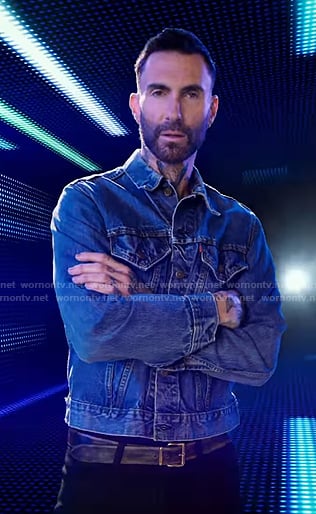 Adam Levine's denim jacket on The Voice