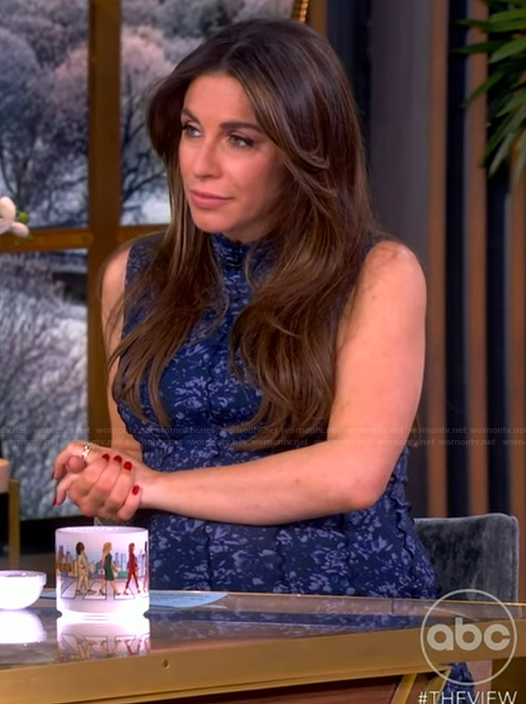 Alyssa's blue floral print maxi dress on The View