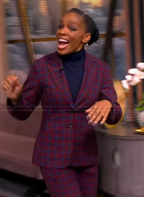 Amber Ruffin's houndstooth print blazer on The View
