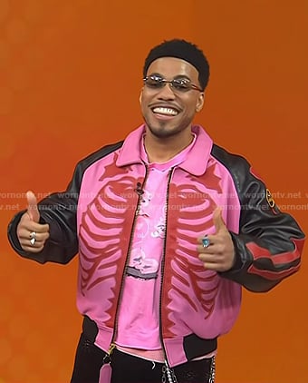 Anderson .Paak's pink and black leather jacket on Today