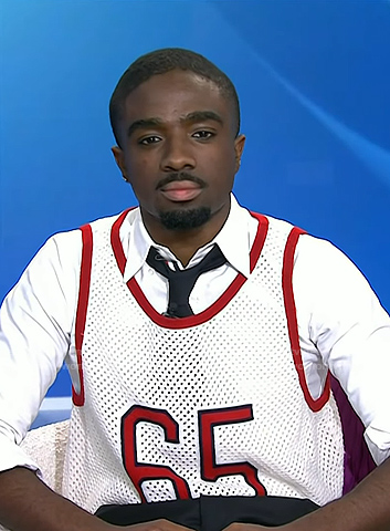 Caleb McLaughlin's white 65 mesh tank on Today