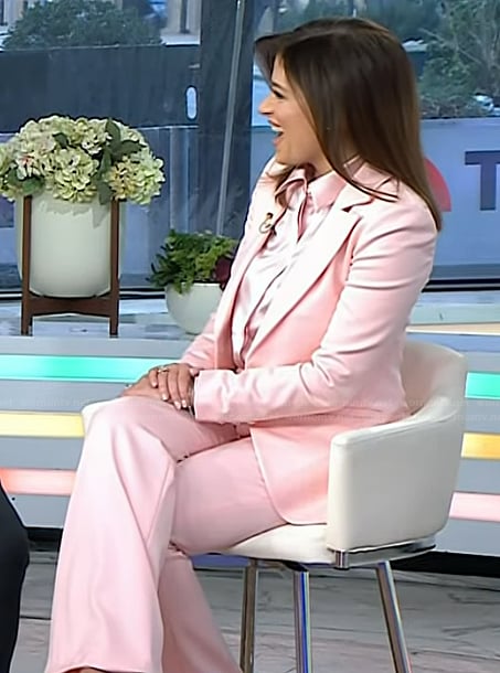 Chloe's pink blazer and blouse on Today