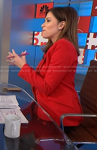 Chloe's red blazer on NBC News Daily