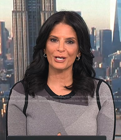 Darlene's grey colorblock dress on Today