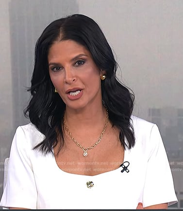 Darlene's white square neck top on Today