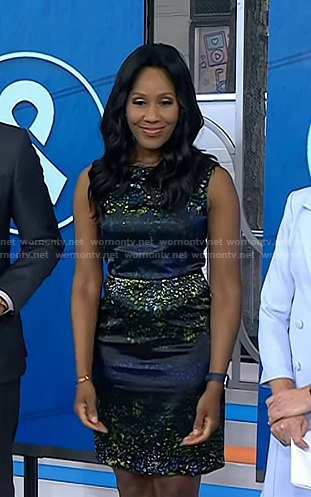Dr. Jen Caudle's printed sleeveless mini dress on Today