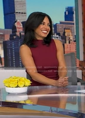 Dr. Tara Narula's red ribbed sleeveless dress on Good Morning America