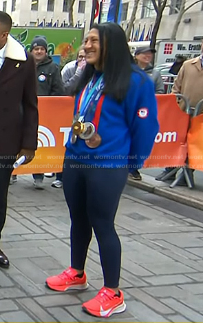 Elana Meyers Taylor's orange sneakers on Today