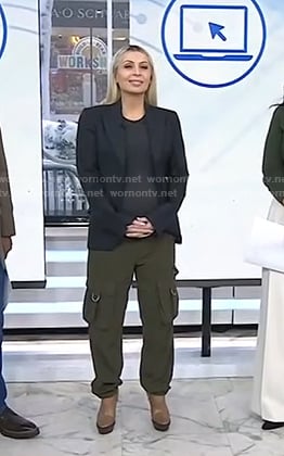 Evy Poumpouras's green cargo pants on Today