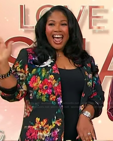 Gabrielle Richards's floral print blazer on Sherri