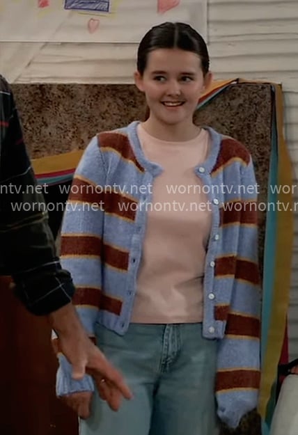 Georgie's striped cardigan on General Hospital